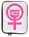 Pink Distressed Feminism Symbol 9 x 11.5 Tablet Sleeve by TooLoud-TooLoud-White-Black-Davson Sales