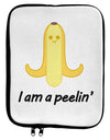 Banana - I am a Peelin 9 x 11.5 Tablet Sleeve-TooLoud-White-Black-Davson Sales