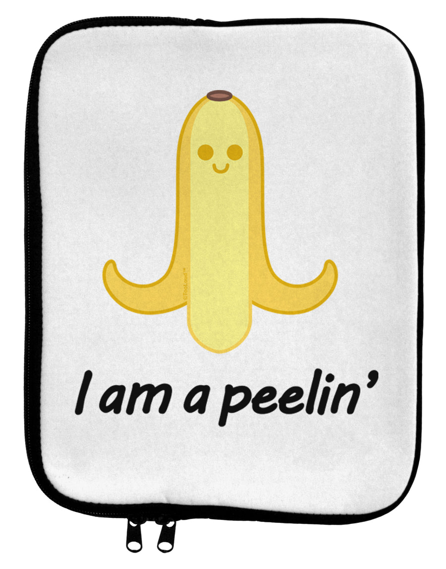 Banana - I am a Peelin 9 x 11.5 Tablet Sleeve-TooLoud-White-Black-Davson Sales