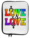 Love Is Love Lesbian Pride 9 x 11.5 Tablet Sleeve-TooLoud-White-Black-Davson Sales