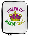 Queen Of Mardi Gras 9 x 11.5 Tablet Sleeve-TooLoud-White-Black-Davson Sales