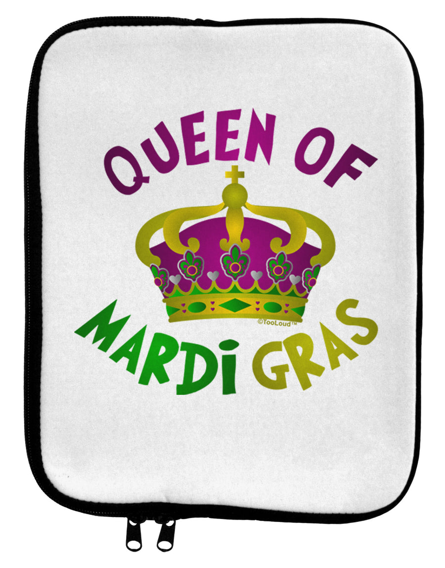 Queen Of Mardi Gras 9 x 11.5 Tablet Sleeve-TooLoud-White-Black-Davson Sales