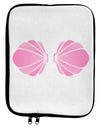 Easy Mermaid Costume Pink Shells - Halloween 9 x 11.5 Tablet Sleeve-TooLoud-White-Black-Davson Sales