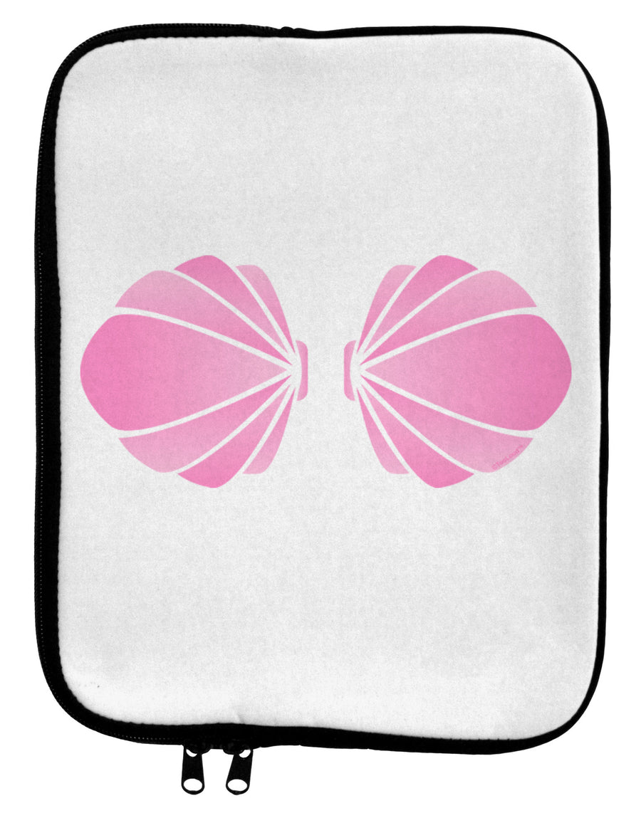 Easy Mermaid Costume Pink Shells - Halloween 9 x 11.5 Tablet Sleeve-TooLoud-White-Black-Davson Sales