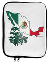 Mexican Roots - Mexico Outline Mexican Flag 9 x 11.5 Tablet Sleeve by TooLoud-TooLoud-White-Black-Davson Sales