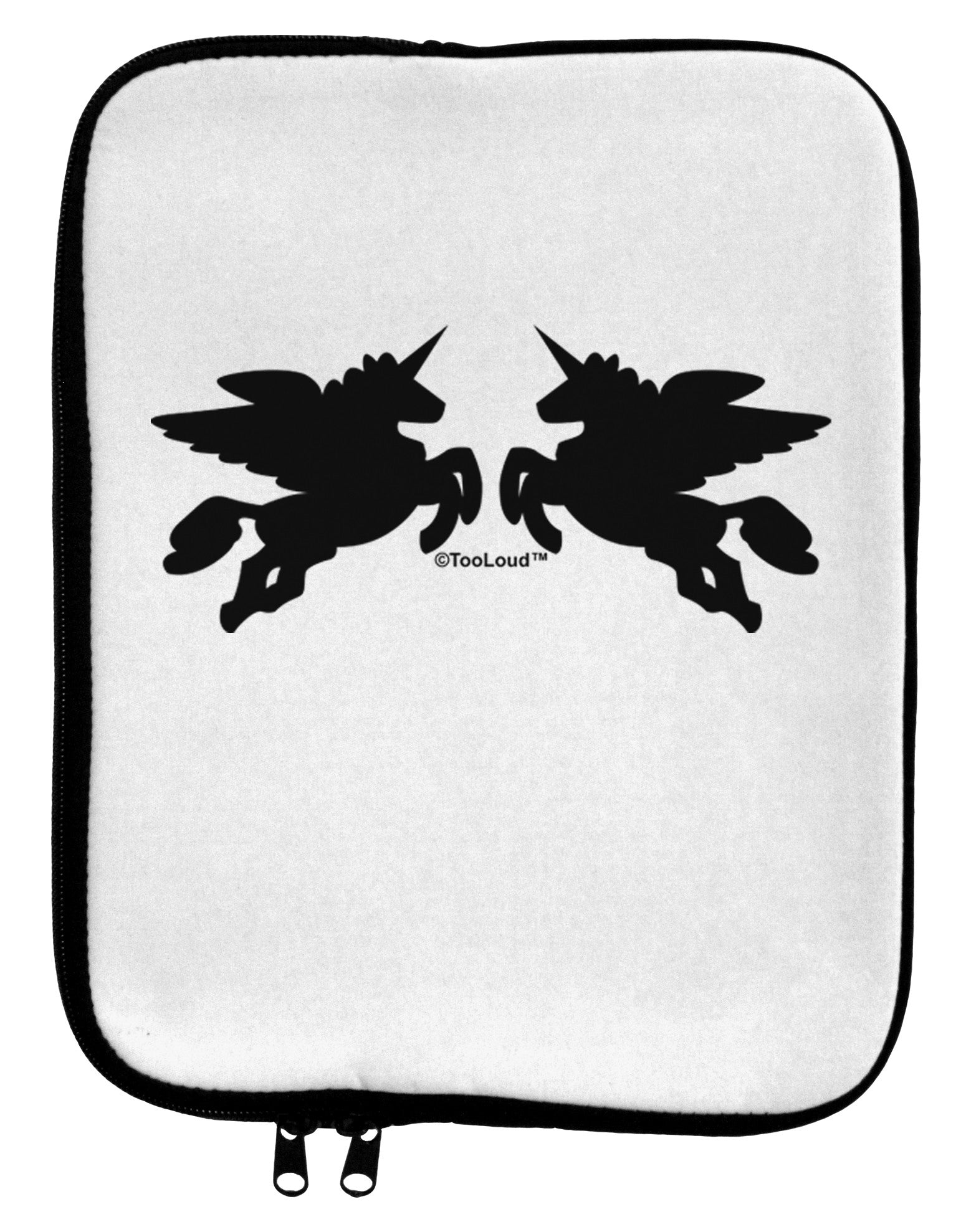 Unicorn Pegasus Design 9 x 11.5 Tablet Sleeve by TooLoud-TooLoud-White-Black-Davson Sales