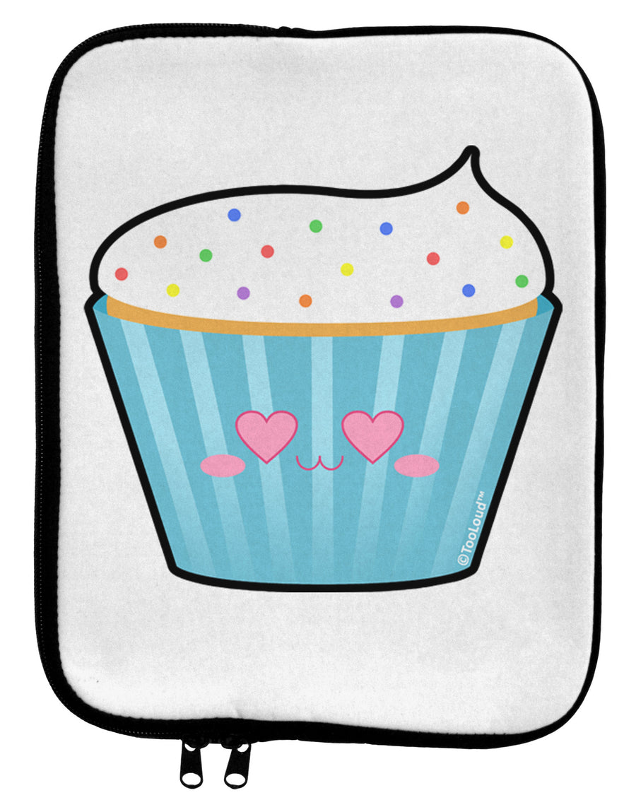 Cute Cupcake with Sprinkles - Heart Eyes 9 x 11.5 Tablet Sleeve by TooLoud-TooLoud-White-Black-Davson Sales