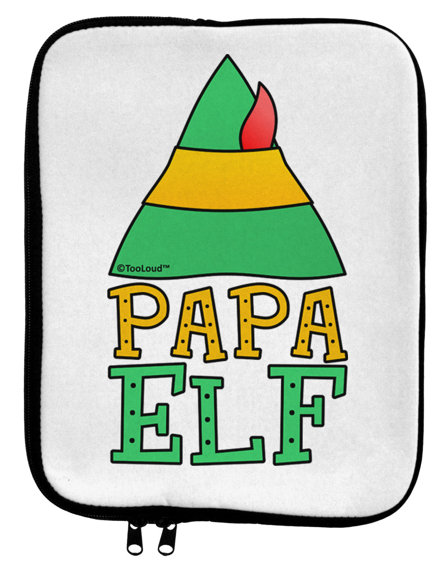 Matching Christmas Design - Elf Family - Papa Elf 9 x 11.5 Tablet Sleeve by TooLoud-TooLoud-White-Black-Davson Sales