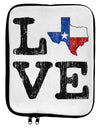 Texas Love Distressed Design 9 x 11.5 Tablet Sleeve by TooLoud-TooLoud-White-Black-Davson Sales