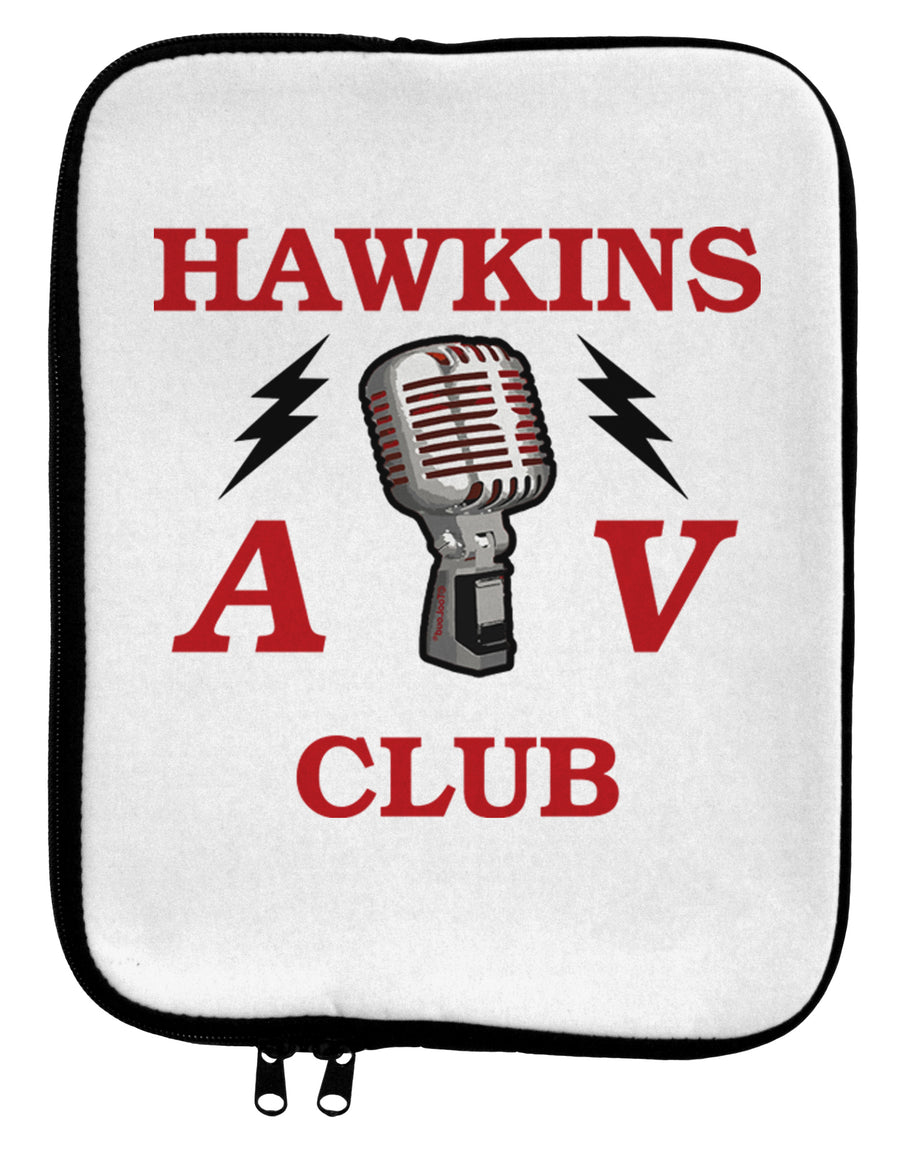 Hawkins AV Club 9 x 11.5 Tablet Sleeve by TooLoud-TooLoud-White-Black-Davson Sales