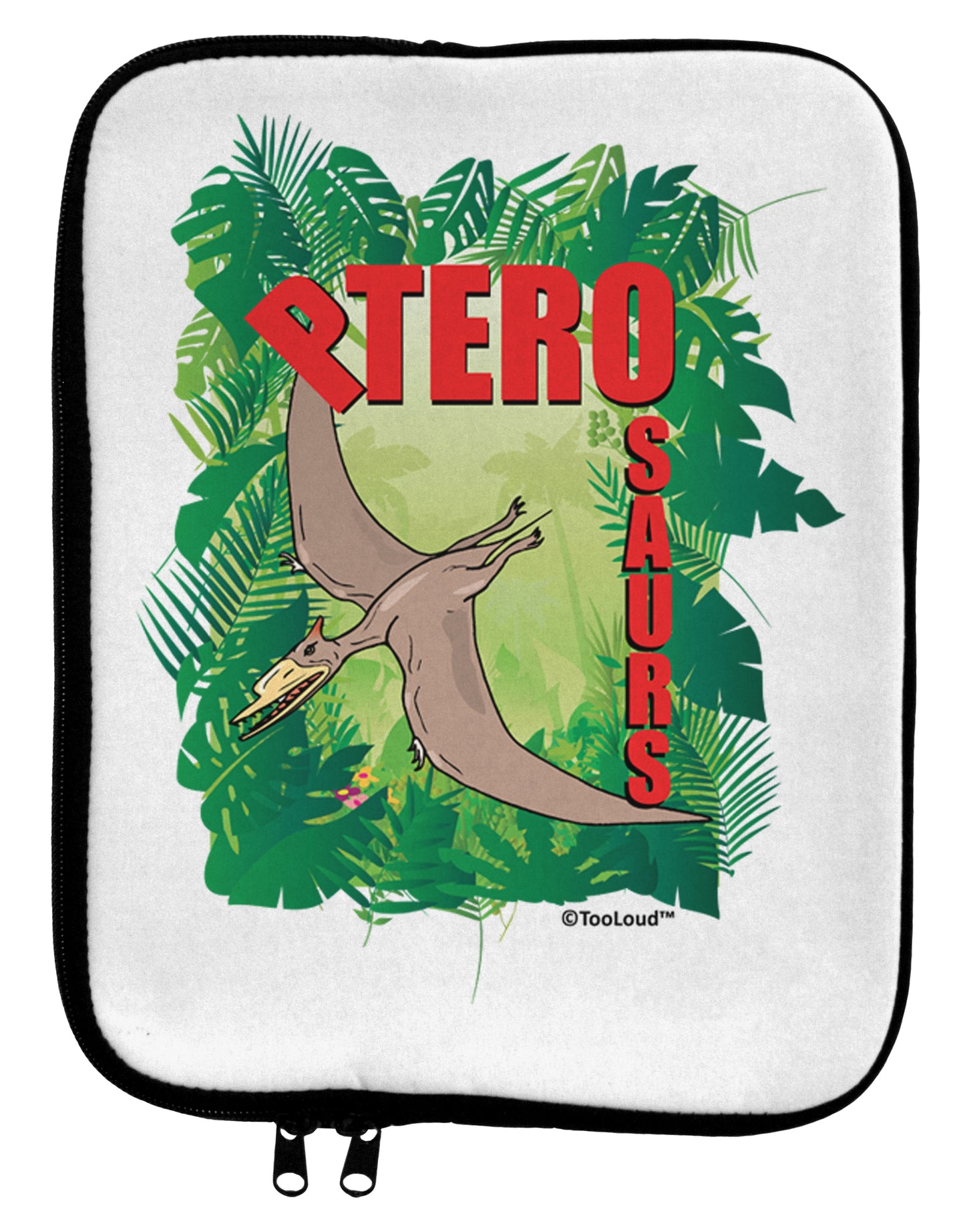 Pterosaurs - With Name 9 x 11.5 Tablet Sleeve by TooLoud-TooLoud-White-Black-Davson Sales