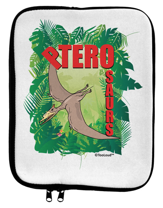 Pterosaurs - With Name 9 x 11.5 Tablet Sleeve by TooLoud-TooLoud-White-Black-Davson Sales