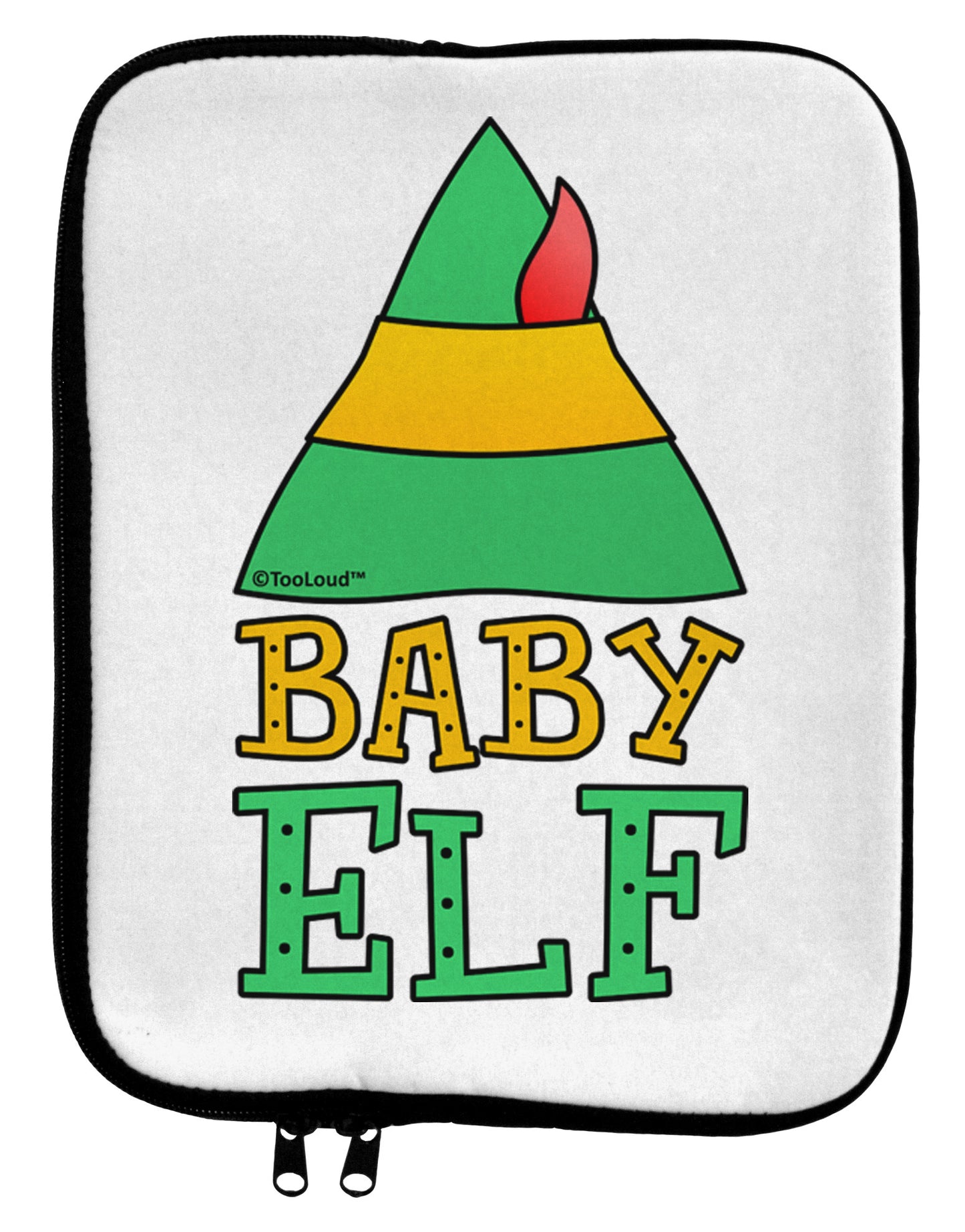Matching Christmas Design - Elf Family - Baby Elf 9 x 11.5 Tablet Sleeve by TooLoud-TooLoud-White-Black-Davson Sales