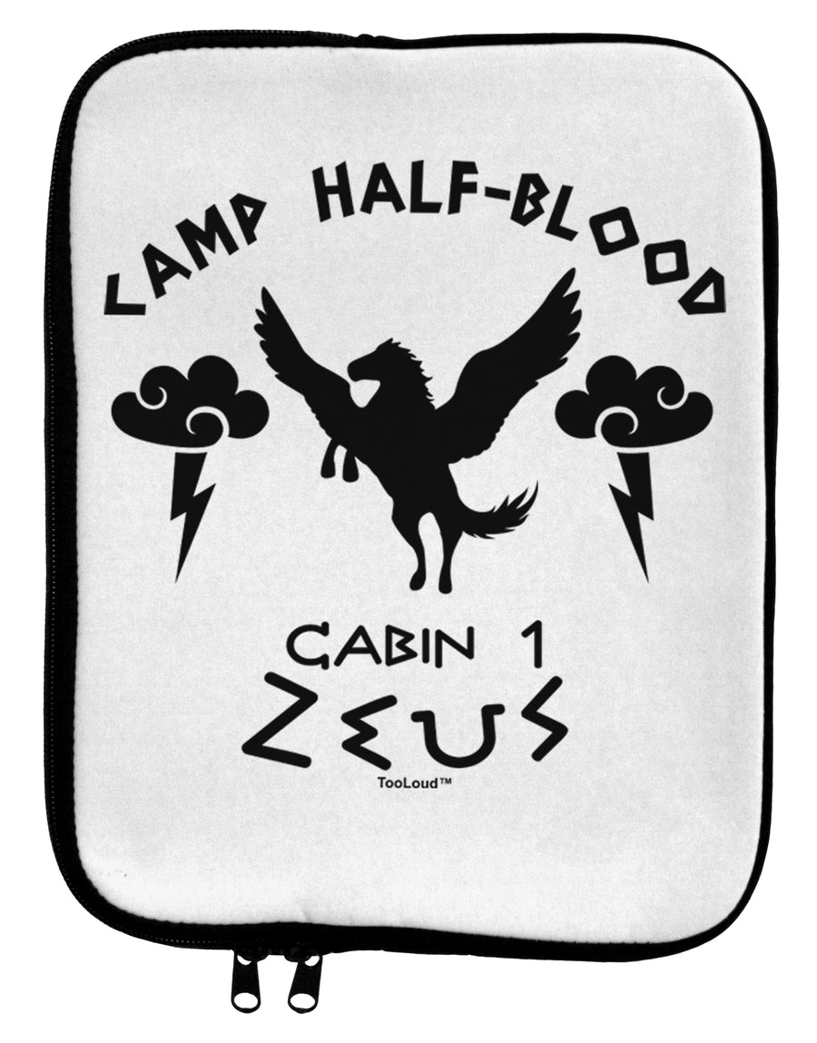 Camp Half Blood Cabin 1 Zeus 9 x 11.5 Tablet Sleeve by TooLoud-TooLoud-White-Black-Davson Sales
