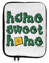 Home Sweet Home - New Mexico - Cactus and State Flag 9 x 11.5 Tablet Sleeve by TooLoud-TooLoud-White-Black-Davson Sales