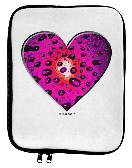 Water Droplet Heart Magenta 9 x 11.5 Tablet Sleeve by TooLoud-TooLoud-White-Black-Davson Sales