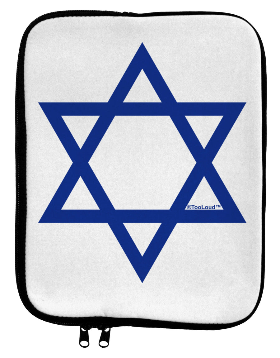 Jewish Star of David 9 x 11.5 Tablet Sleeve by TooLoud-TooLoud-White-Black-Davson Sales
