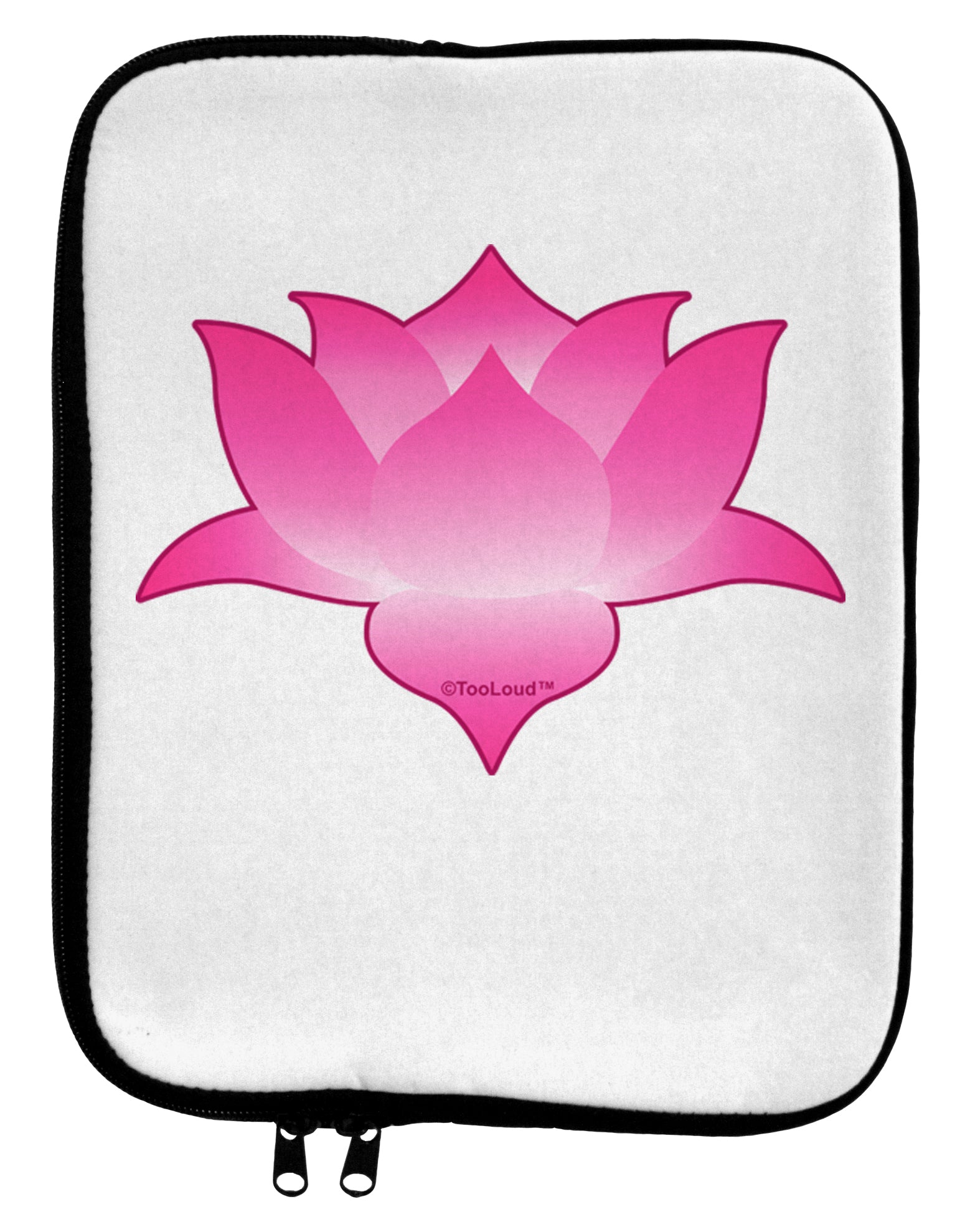 Lotus Flower Design Gradient 9 x 11.5 Tablet Sleeve by TooLoud-TooLoud-White-Black-Davson Sales