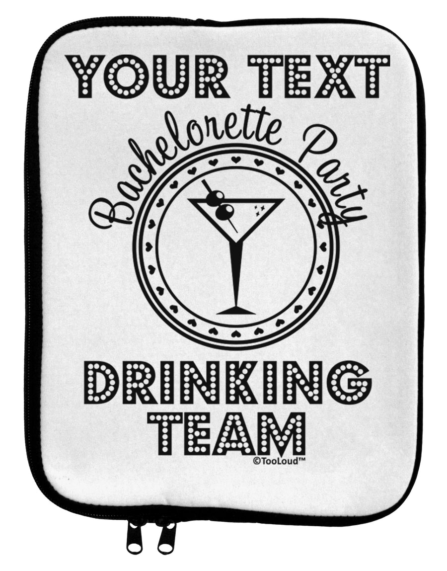 Personalized -Name- Bachelorette Party Drinking Team 9 x 11.5 Tablet Sleeve by TooLoud-TooLoud-White-Black-Davson Sales