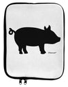 Pig Silhouette Design 9 x 11.5 Tablet Sleeve by TooLoud-TooLoud-White-Black-Davson Sales
