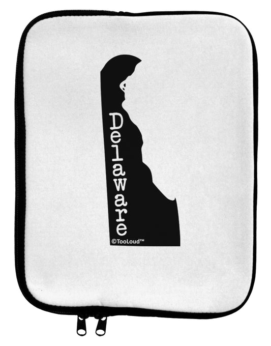 Delaware - United States Shape 9 x 11.5 Tablet Sleeve by TooLoud-TooLoud-White-Black-Davson Sales