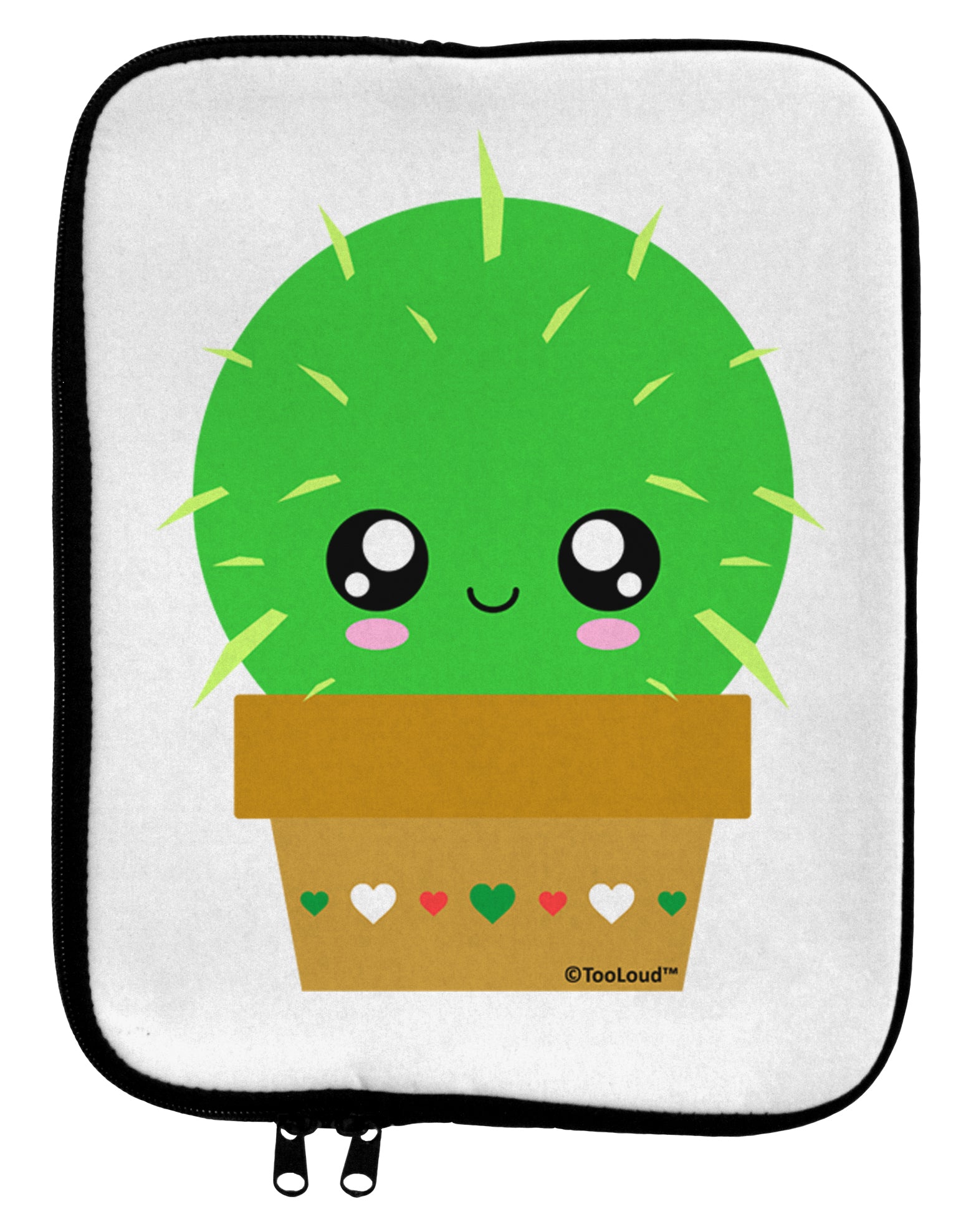 Cute Cactus Design 9 x 11.5 Tablet Sleeve by TooLoud-TooLoud-White-Black-Davson Sales
