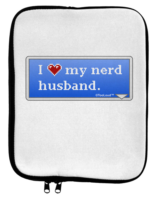 I Heart My Nerd Husband - Retro 9 x 11.5 Tablet Sleeve by TooLoud-TooLoud-White-Black-Davson Sales