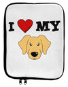 I Heart My - Cute Golden Retriever Dog 9 x 11.5 Tablet Sleeve by TooLoud-TooLoud-White-Black-Davson Sales