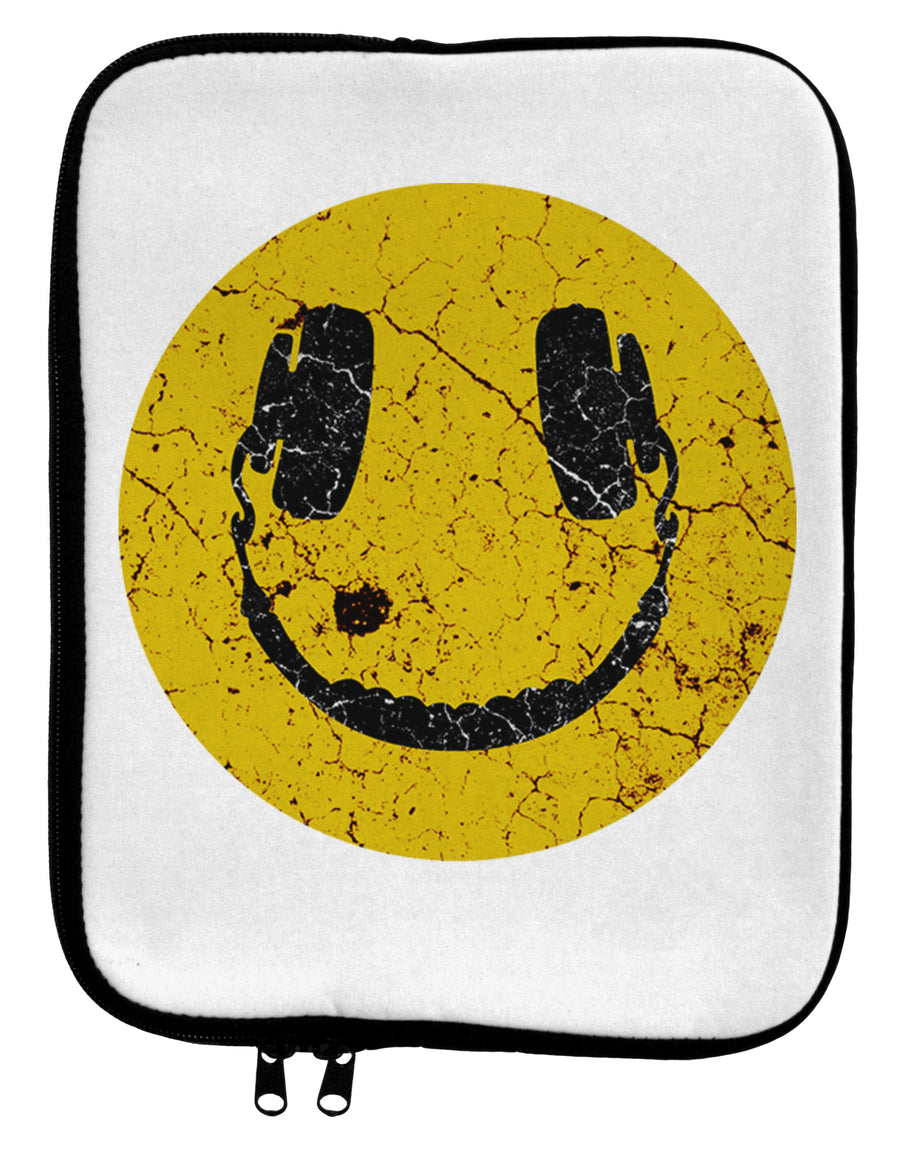 EDM Smiley Face 9 x 11.5 Tablet Sleeve by TooLoud-TooLoud-White-Black-Davson Sales