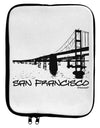 Bay Bridge Cutout Design - San Francisco 9 x 11.5 Tablet Sleeve by TooLoud-TooLoud-White-Black-Davson Sales