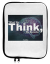 TooLoud What We Think Buddha 9 x 11.5 Tablet Sleeve-TooLoud-White-Black-Davson Sales
