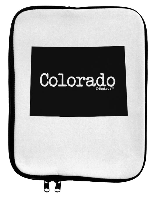 Colorado - United States Shape 9 x 11.5 Tablet Sleeve by TooLoud-TooLoud-White-Black-Davson Sales