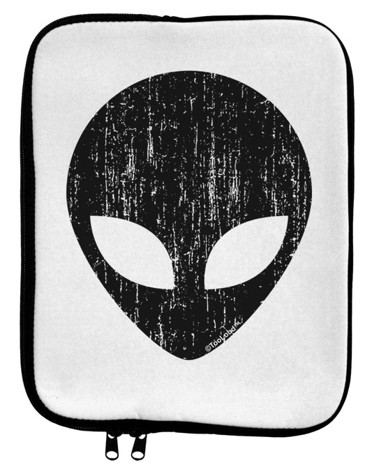 Extraterrestrial Face - Alien Distressed 9 x 11.5 Tablet Sleeve by TooLoud-TooLoud-White-Black-Davson Sales