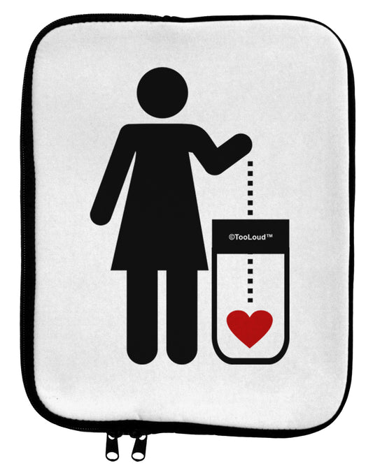 Single and Happy - Single Woman 9 x 11.5 Tablet Sleeve by TooLoud-TooLoud-White-Black-Davson Sales