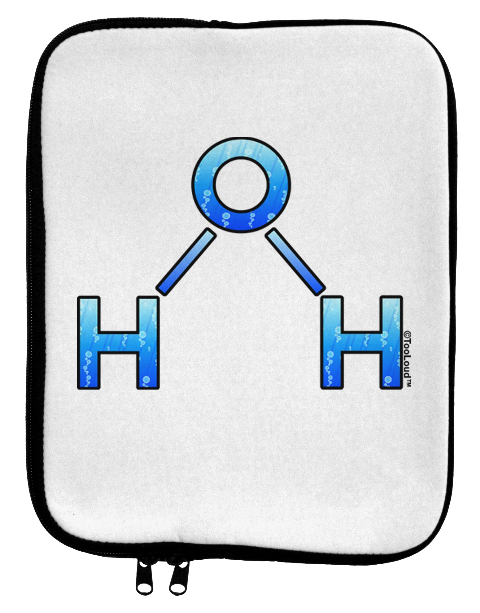 Water Molecule 9 x 11.5 Tablet Sleeve by TooLoud-TooLoud-White-Black-Davson Sales