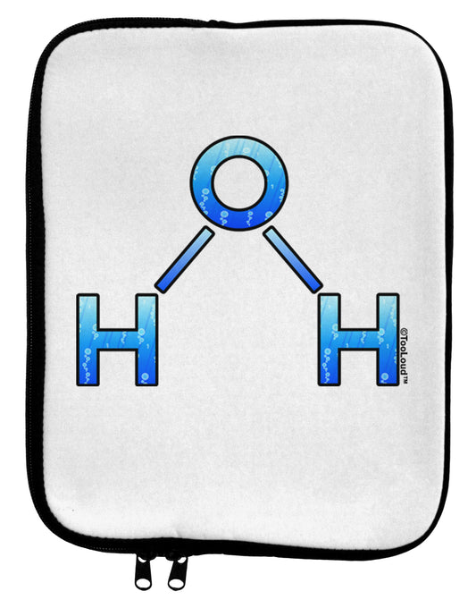 Water Molecule 9 x 11.5 Tablet Sleeve by TooLoud-TooLoud-White-Black-Davson Sales