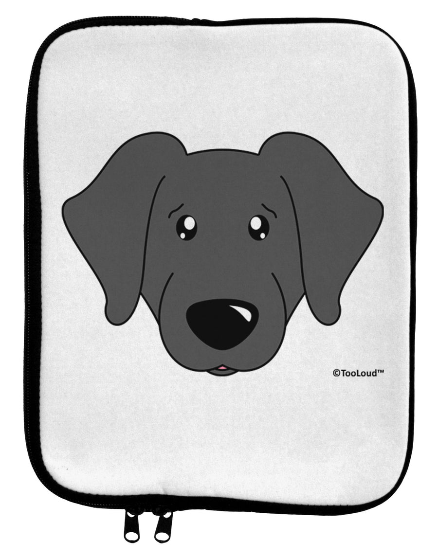 Cute Black Labrador Retriever Dog 9 x 11.5 Tablet Sleeve by TooLoud-TooLoud-White-Black-Davson Sales