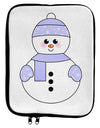 Cute Snowman With Hat and Scarf Christmas 9 x 11.5 Tablet Sleeve-TooLoud-White-Black-Davson Sales