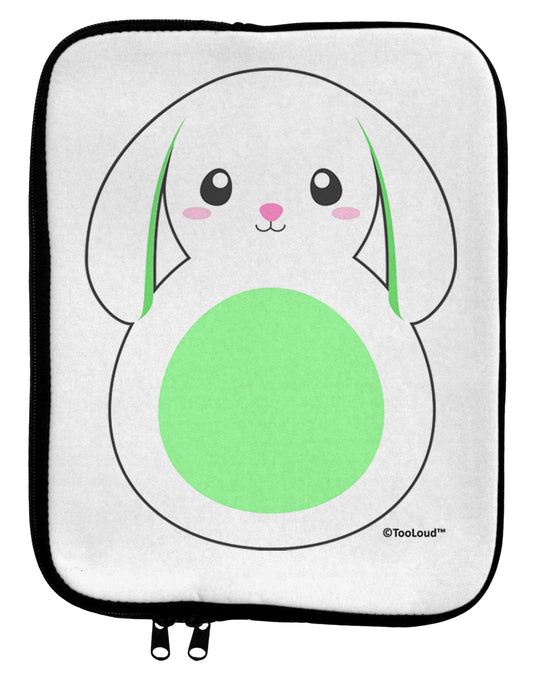 Cute Bunny with Floppy Ears - Green 9 x 11.5 Tablet Sleeve by TooLoud-TooLoud-White-Black-Davson Sales