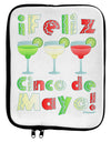 Margaritas - Mexican Flag Colors - Feliz Cinco de Mayo 9 x 11.5 Tablet Sleeve by TooLoud-TooLoud-White-Black-Davson Sales