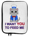 Patriotic Cat I Want You 9 x 11.5 Tablet Sleeve by TooLoud-TooLoud-White-Black-Davson Sales