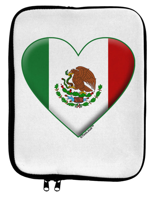 Mexican Flag Heart - Beveled 9 x 11.5 Tablet Sleeve by TooLoud-TooLoud-White-Black-Davson Sales