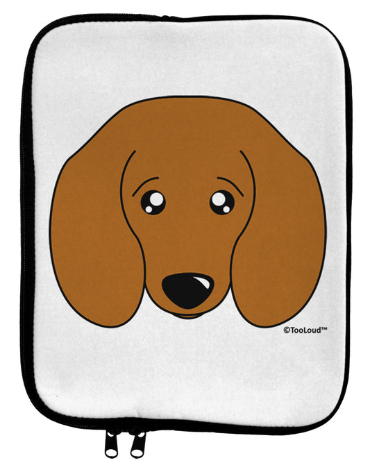 Cute Doxie Dachshund Dog 9 x 11.5 Tablet Sleeve by TooLoud-TooLoud-White-Black-Davson Sales