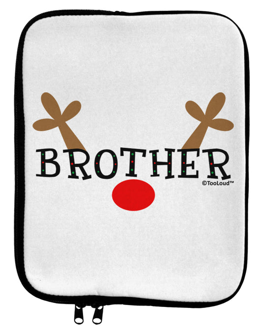 Matching Family Christmas Design - Reindeer - Brother 9 x 11.5 Tablet Sleeve by TooLoud-TooLoud-White-Black-Davson Sales