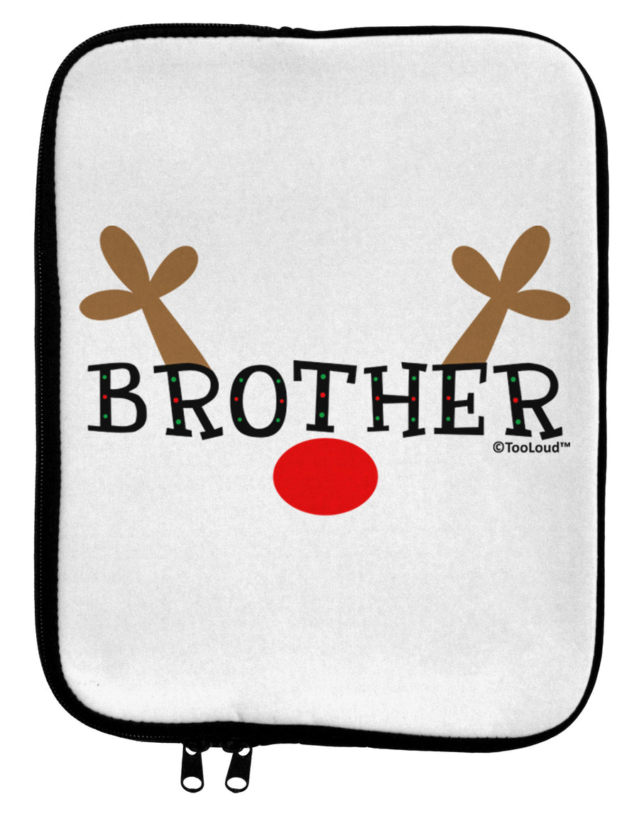 Matching Family Christmas Design - Reindeer - Brother 9 x 11.5 Tablet Sleeve by TooLoud-TooLoud-White-Black-Davson Sales