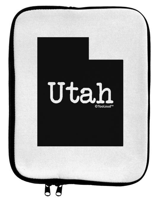 Utah - United States Shape 9 x 11.5 Tablet Sleeve by TooLoud-TooLoud-White-Black-Davson Sales