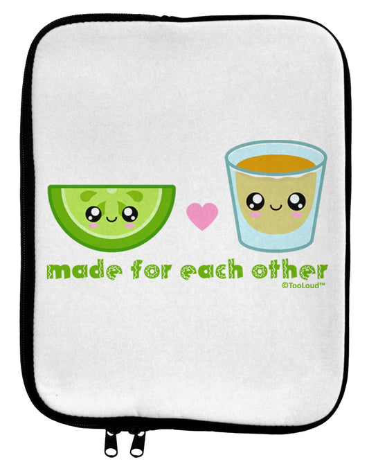 Cute Tequila Shot and Lime - Made For Each Other 9 x 11.5 Tablet Sleeve by TooLoud-TooLoud-White-Black-Davson Sales