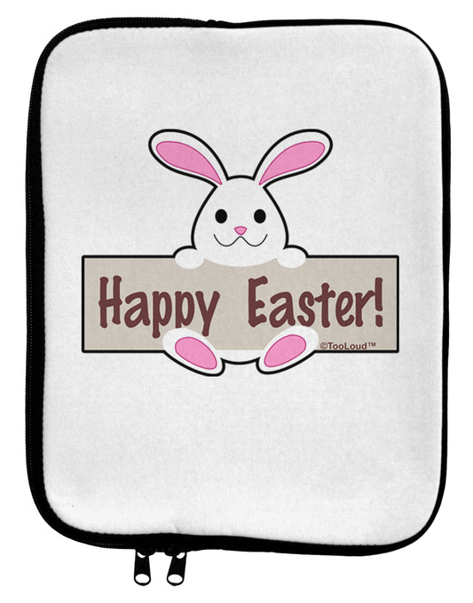 Cute Bunny - Happy Easter 9 x 11.5 Tablet Sleeve by TooLoud-TooLoud-White-Black-Davson Sales