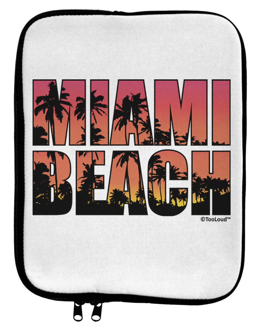 Miami Beach - Sunset Palm Trees 9 x 11.5 Tablet Sleeve by TooLoud-TooLoud-White-Black-Davson Sales