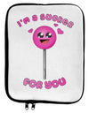 Sucker For You 9 x 11.5 Tablet Sleeve-TooLoud-White-Black-Davson Sales